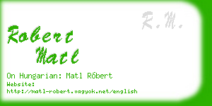 robert matl business card